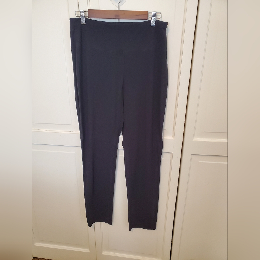 J Jill Wearever Smooth-fit Slim Leg Black Pants, Size M